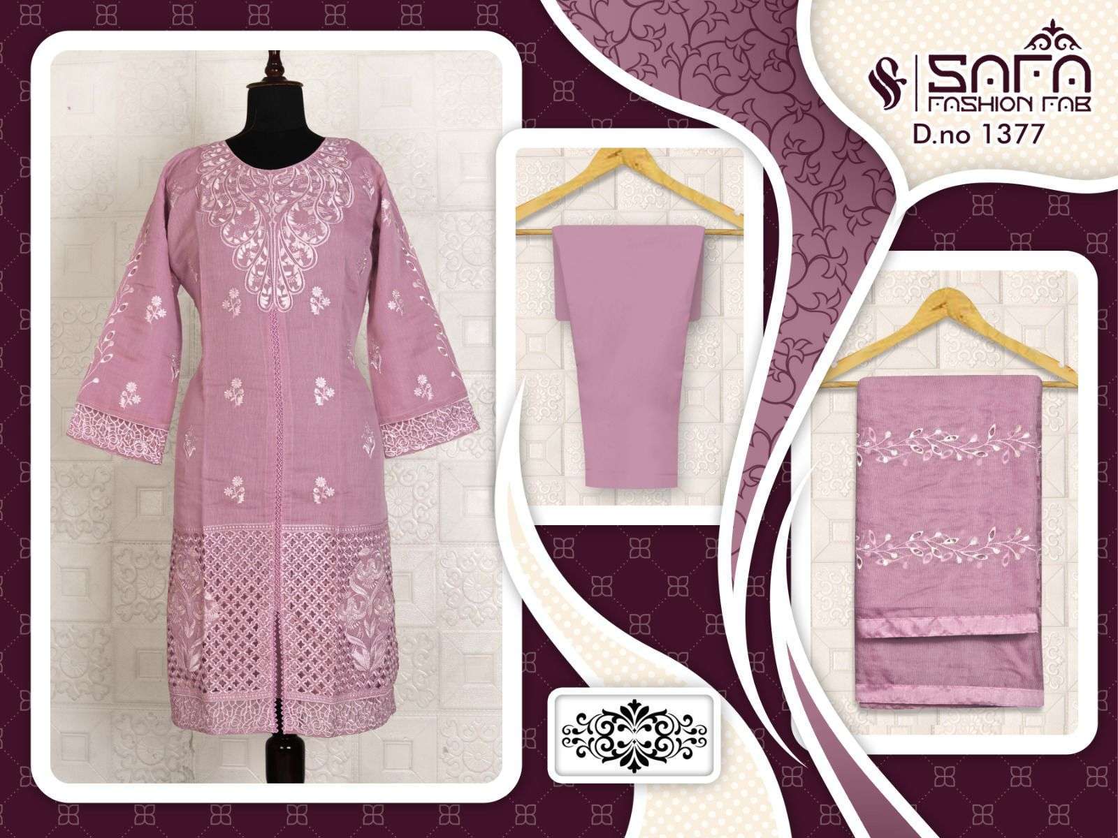 SAFA FASHION FAB 1377 PAKISTANI READYMADE SUIT WHOLESALER BEST RATE 