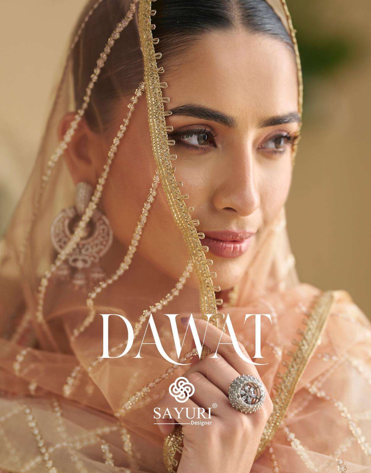 SAYURI DESIGNER DAWAT 5834 TO 5837 LATEST DESIGNER INDO WESTERN SUIT WHOLESALER BEST RATE 2026