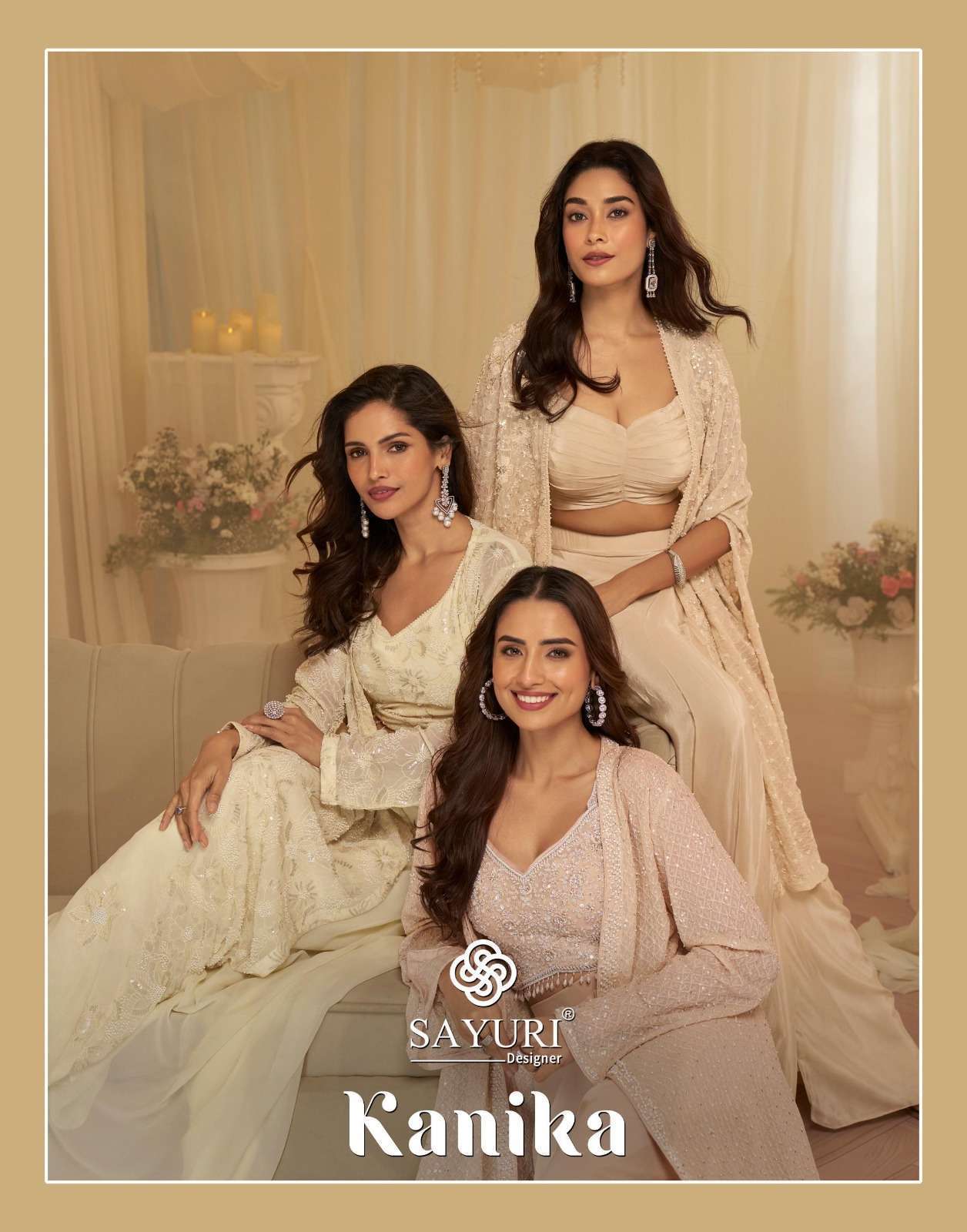 SAYURI DESIGNER KANIKA REAL GEORGETTE EMBROIDERY WORK WESTERN DRESS EXPORTER 