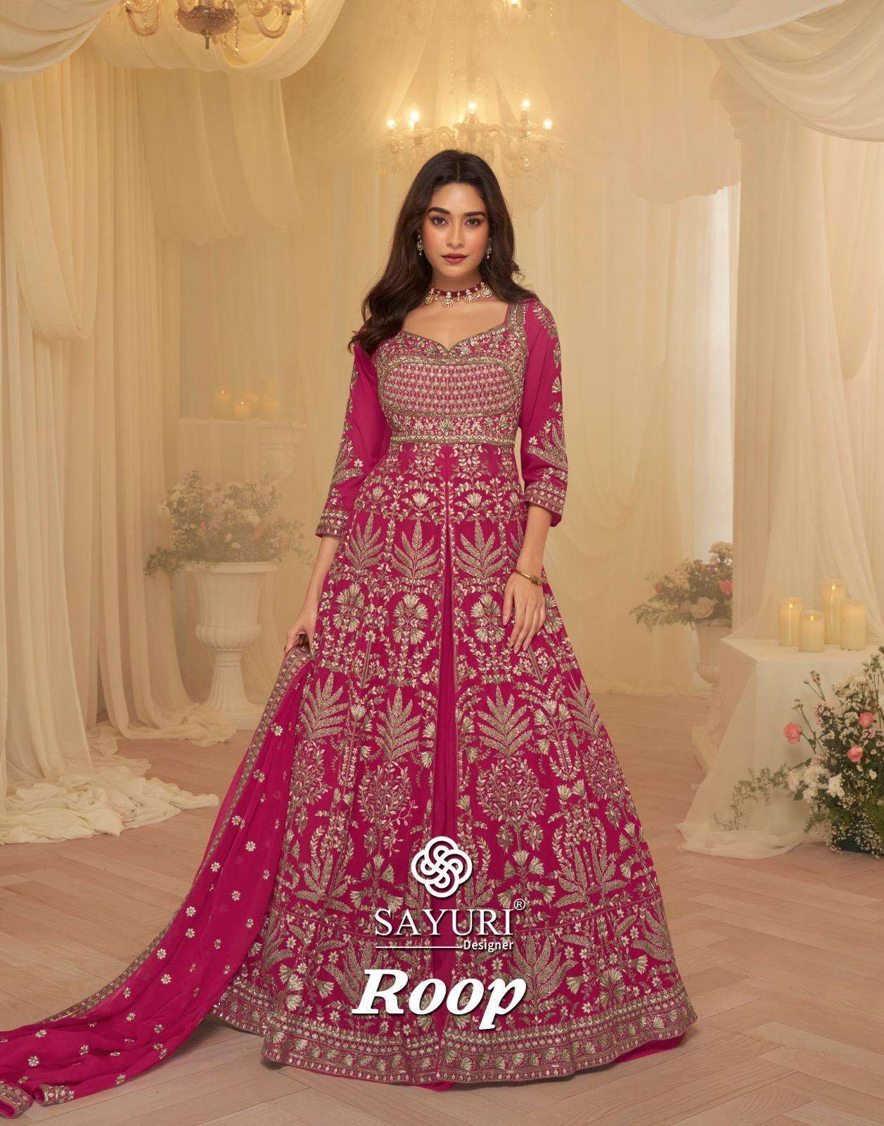 SAYURI ROOP 10175 TO 10176 PARTYWEAR INDO WESTERN DRESS CATALOG WHOLESALER 