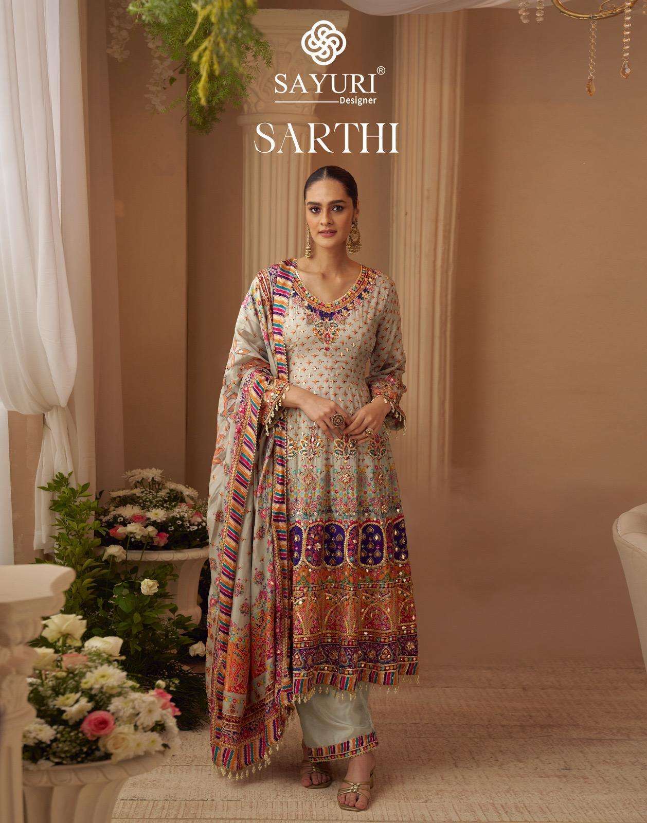 SAYURI SARTHI 10255 TO 10257 DESIGNER 3 PIECE SET WHOLESALER BEST RATE 