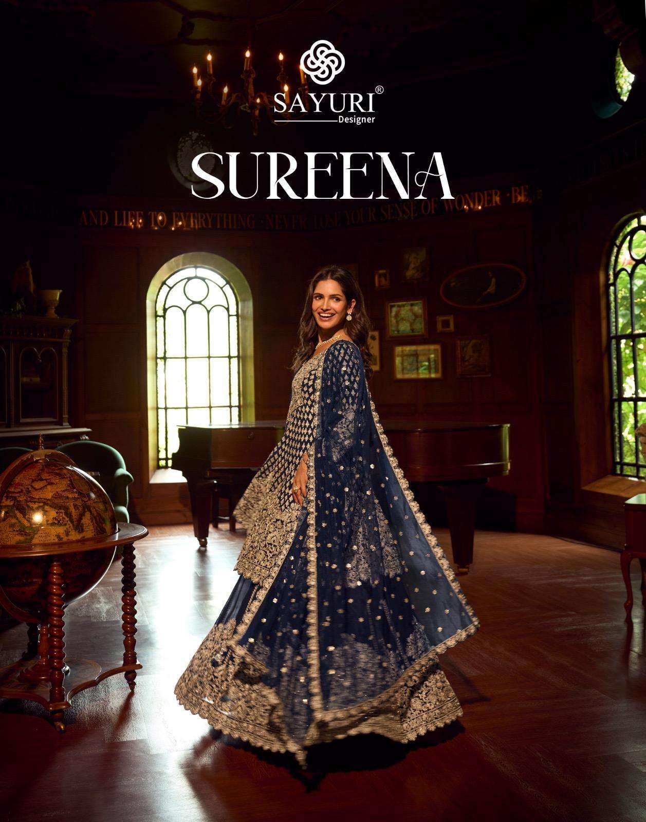 SAYURI SUREENA 10145 TO 10147 BRIDAL WEAR LEHNGA STYLE DRESS CATALOG WHOLESALER 