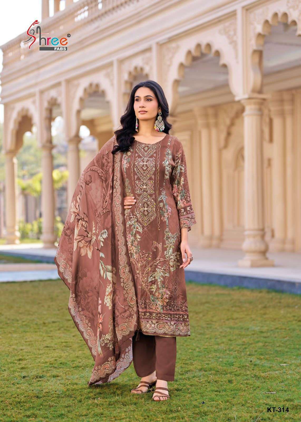 SHREE FAB KT 314 COLORS MUSLIN PAKISTANI DRESS WHOLESALER 
