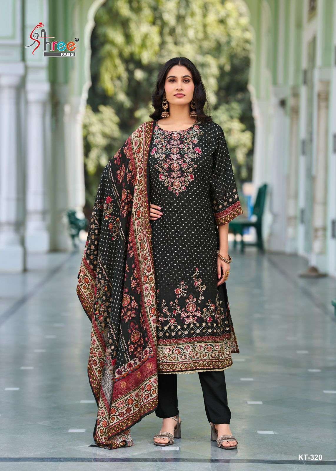 SHREE FAB KT 320 COLORS MUSLIN LADIES SUIT WHOLESALER BEST RATE 2026