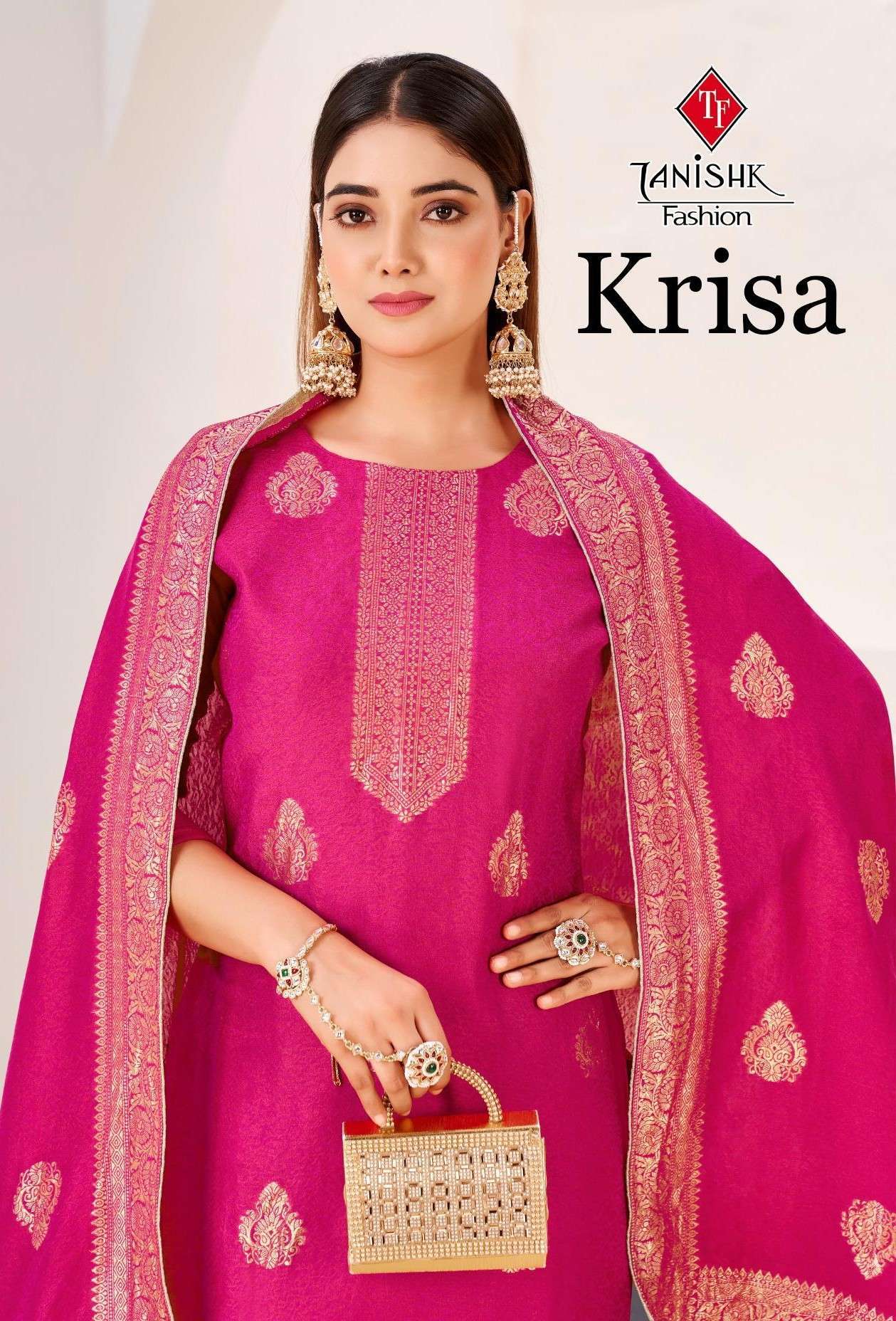 TANISHK KRISHA PURE MUSLIN JACQUARD SUIT CATALOG WHOLESALE PRICE 