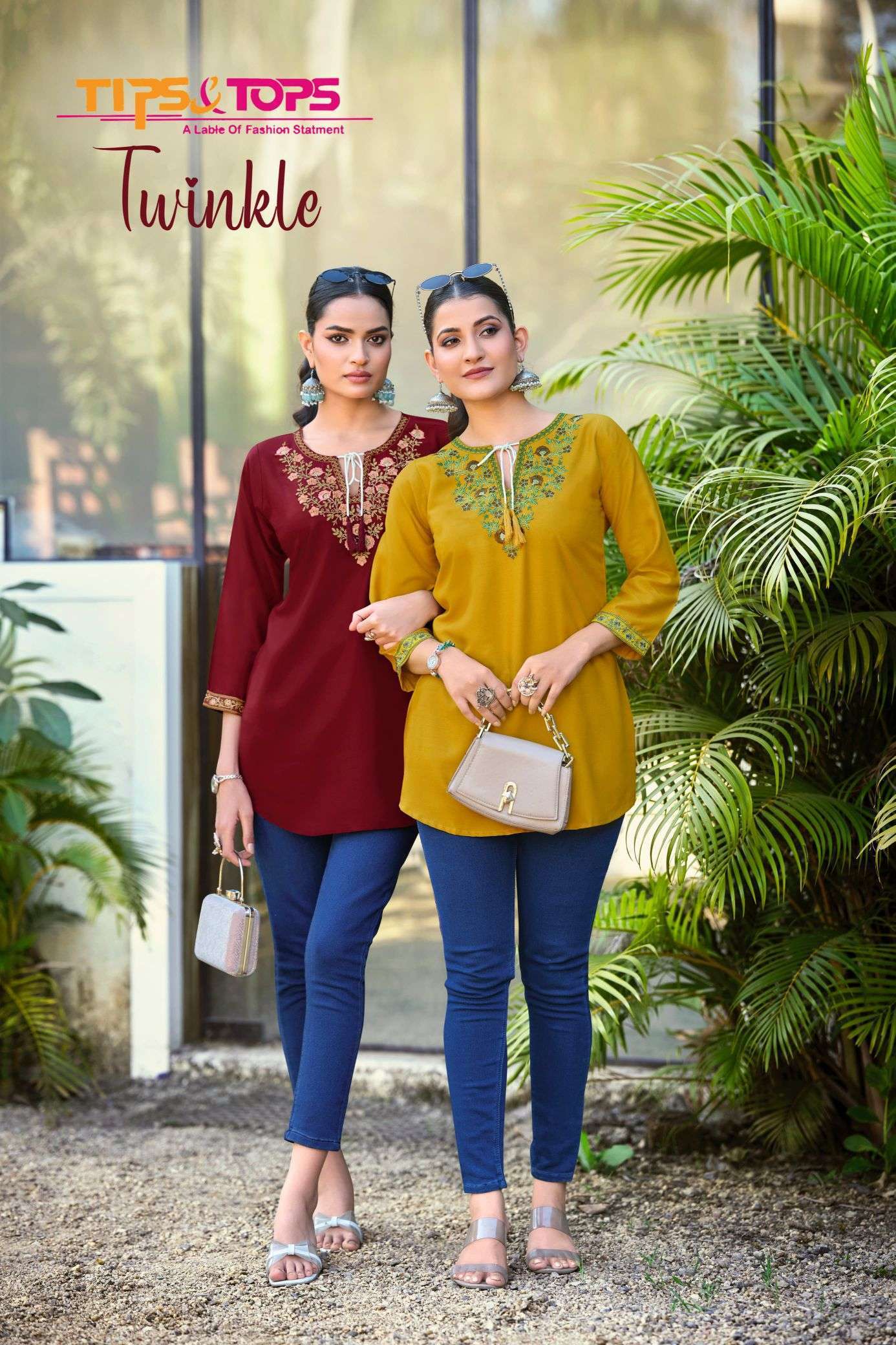 TIPS AND TOPS TWINKLE 1001 TO 1006 RAYON SHORT KURTI COLLECTION 2026