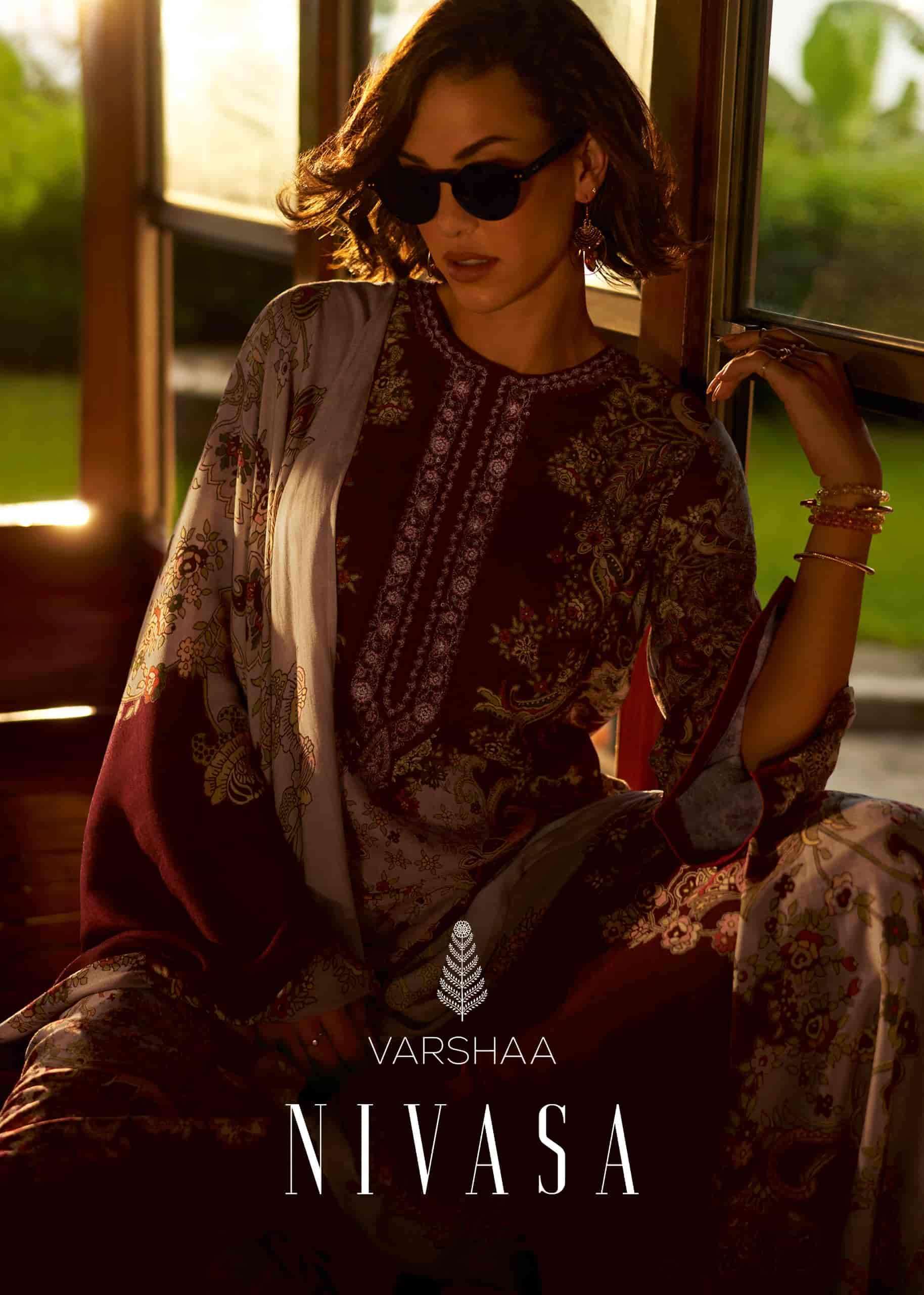 VARSHA NIVASA PRINTED CRAPE SUIT CATALOG SUPPLIER 2026