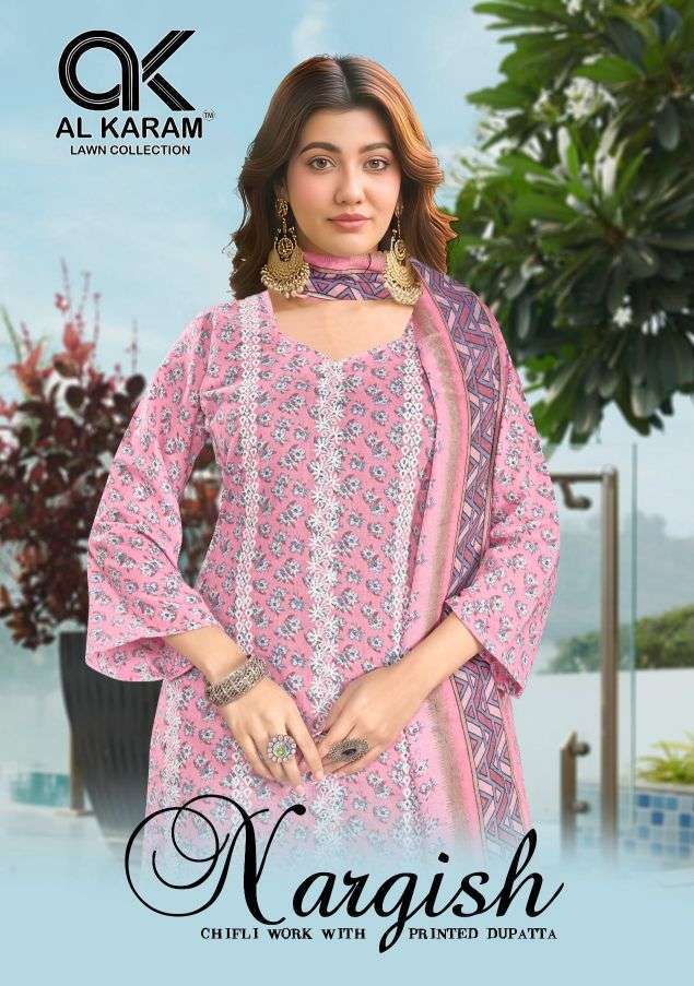 AL KARAM NARGIS PURE COTTON EMBROIDERY SUIT WHOLESALER BEST RATE 