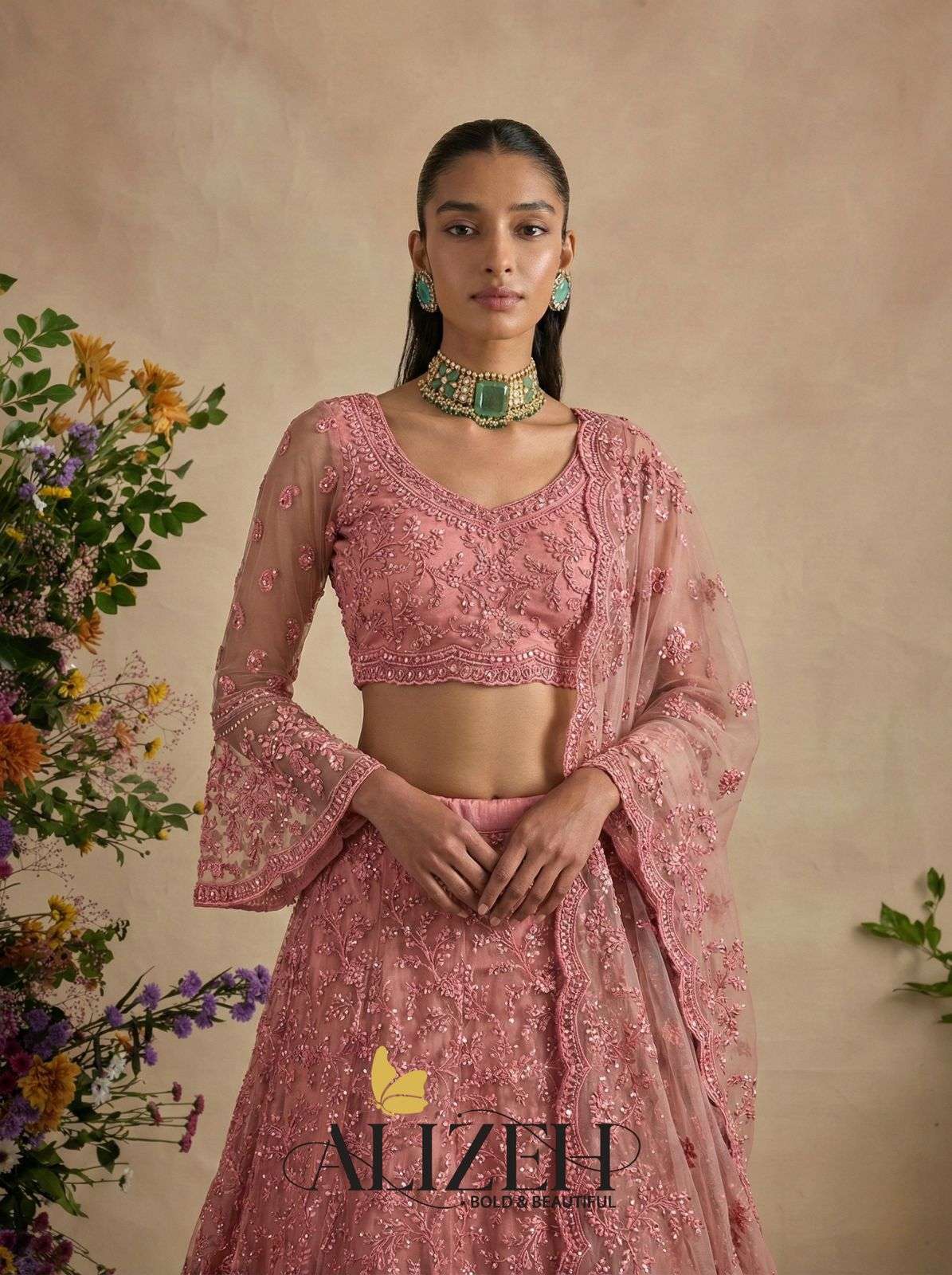 ALIZEH 1082 WEDDING WEAR NET LEHNGA WHOLESALE PRICE 2026