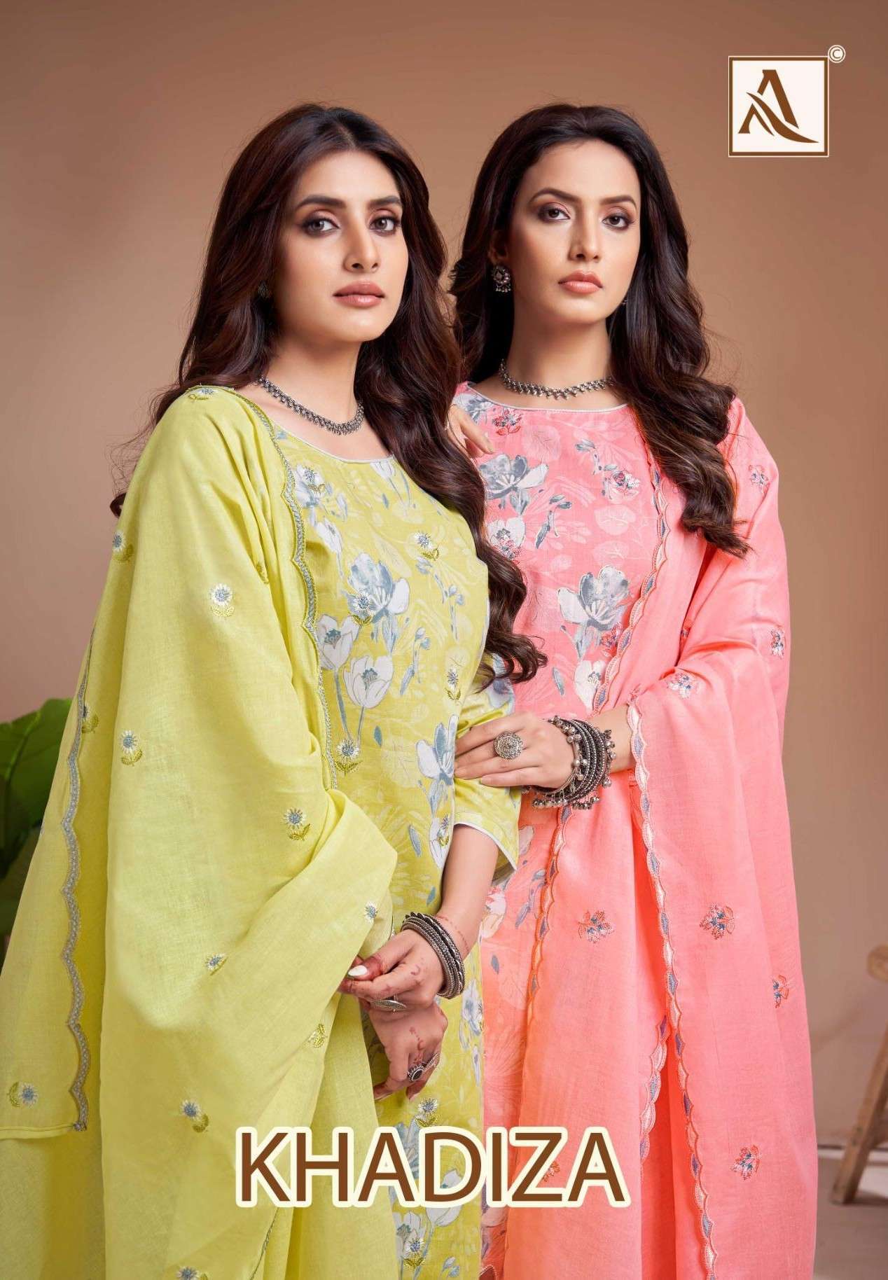 ALOK SUIT KHADIZA CAMBRIC COTTON FANCY EMBROIDERED SUIT WHOLESALER 