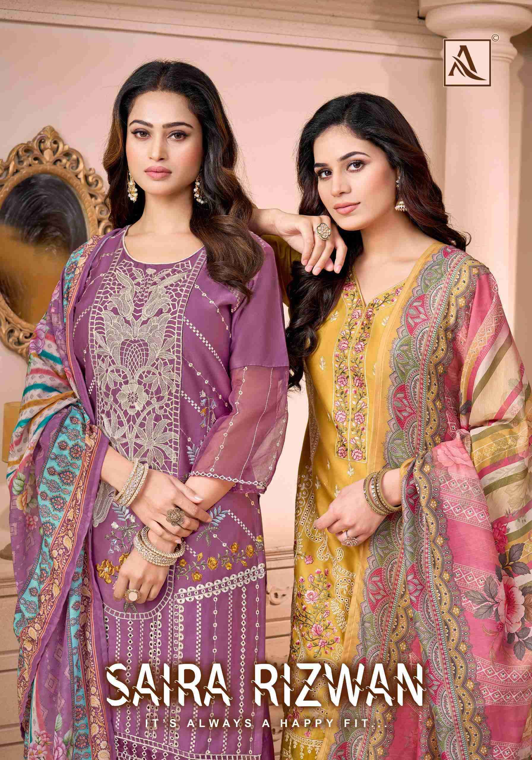ALOK SUIT SAIRA RIZWAN PURE ZAN COTTON SALWER SUIT WHOLESALER 