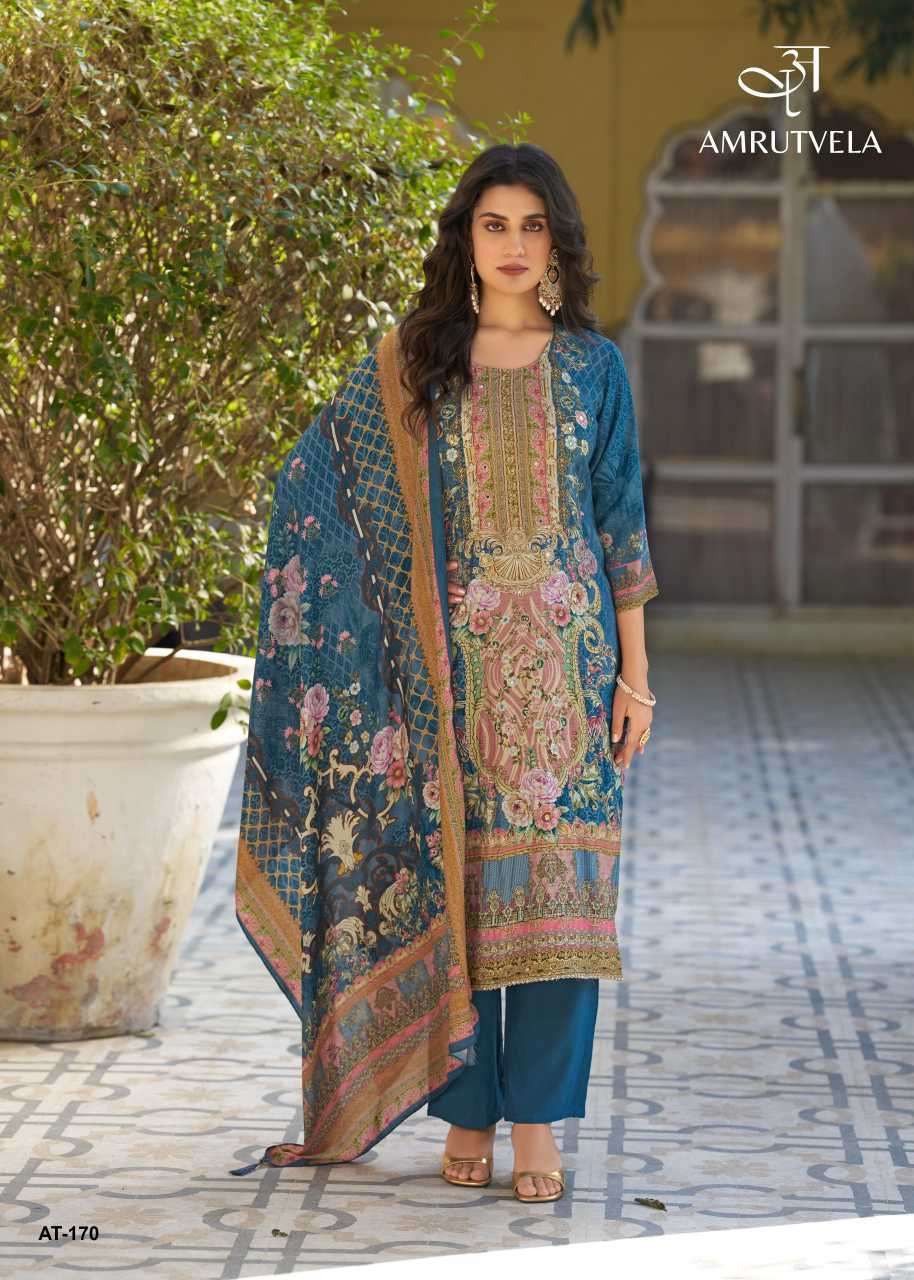 AMRUTVELA AT 170 COLORS PAKISTANI MUSLIN LADIES SUIT WHOLESALER BEST RATE 2026