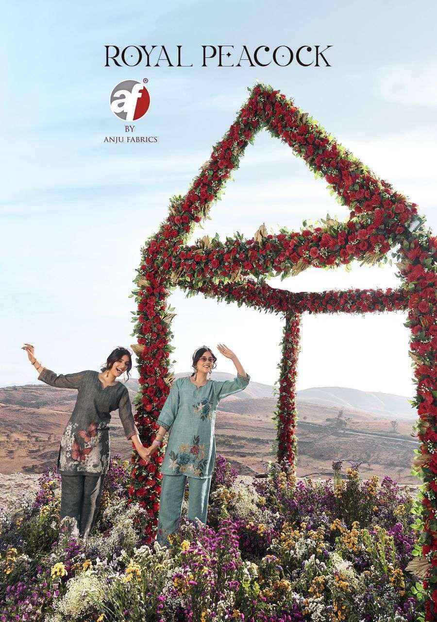 ANJU FABRIC ROYAL PEACOCK CORD SET WHOLESALER BEST RATE DEALER 