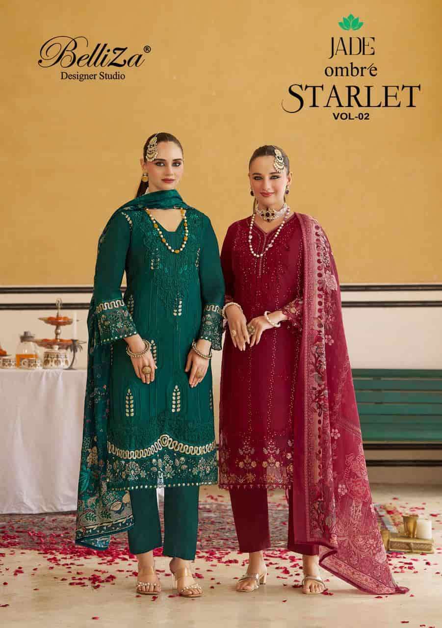 BELLIZA DESIGNER OMBRE STARLET VOL 2 SALWER KAMEEZ BEST RATE 