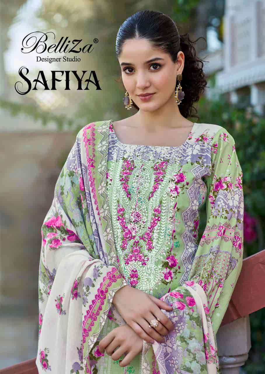 BELLIZA DESIGNER SAFIYA PURE COTTON EMBRODERY WORK SUI WHOLESALE