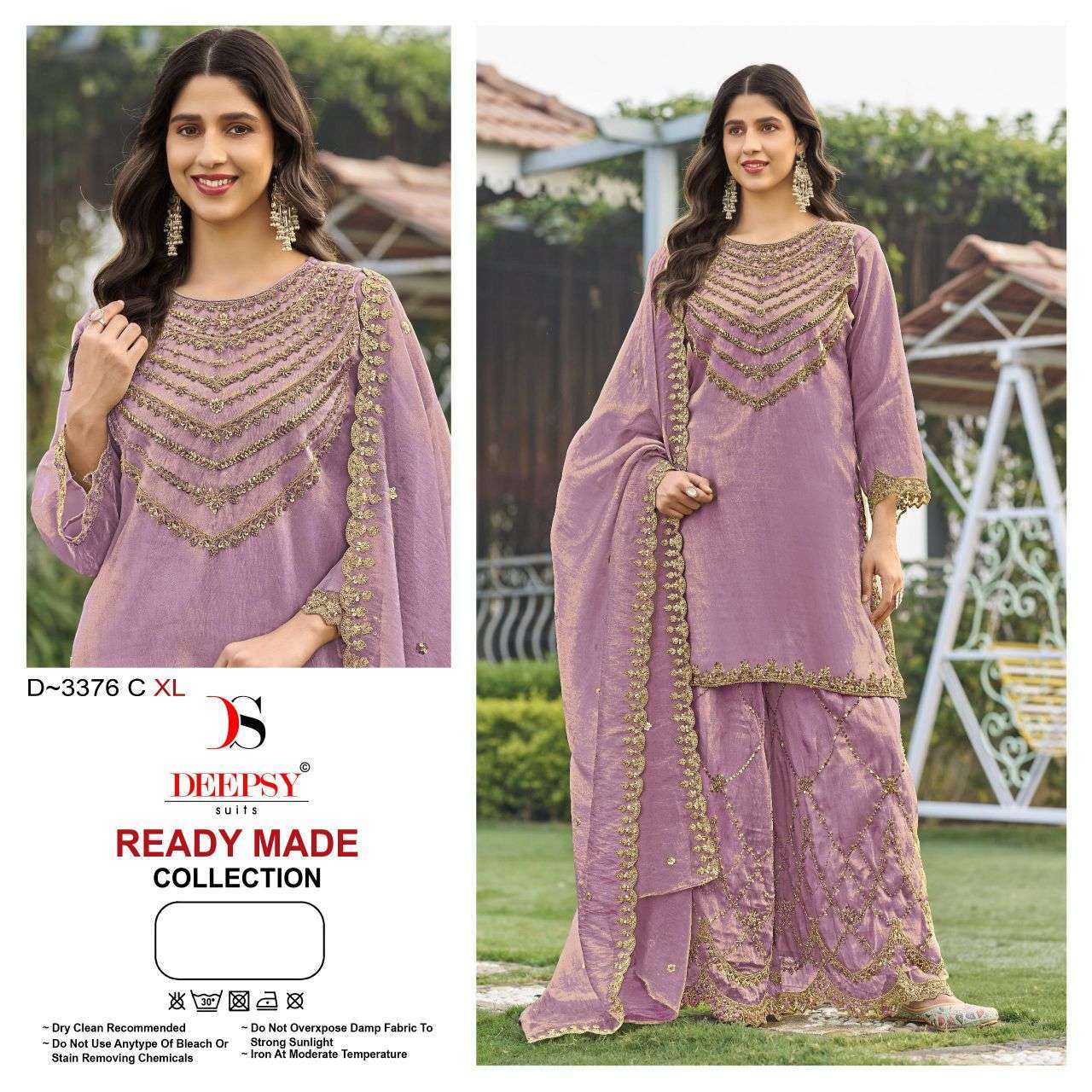 DEEPSY SUIT 3376 COLORS TISSUE SILK HEAVY BEADS PAKISTANI SUIT WHOLESALER 