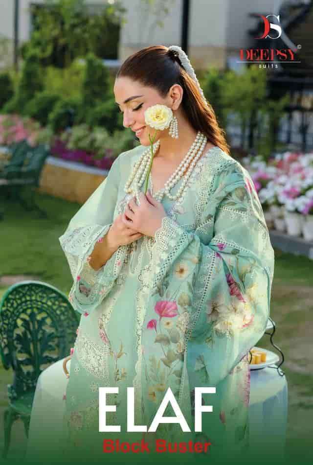 DEEPSY SUIT ELAF BLOCK BUSTER PURE COTTON SELF EMBROIDERY SUIT WHOLESALER