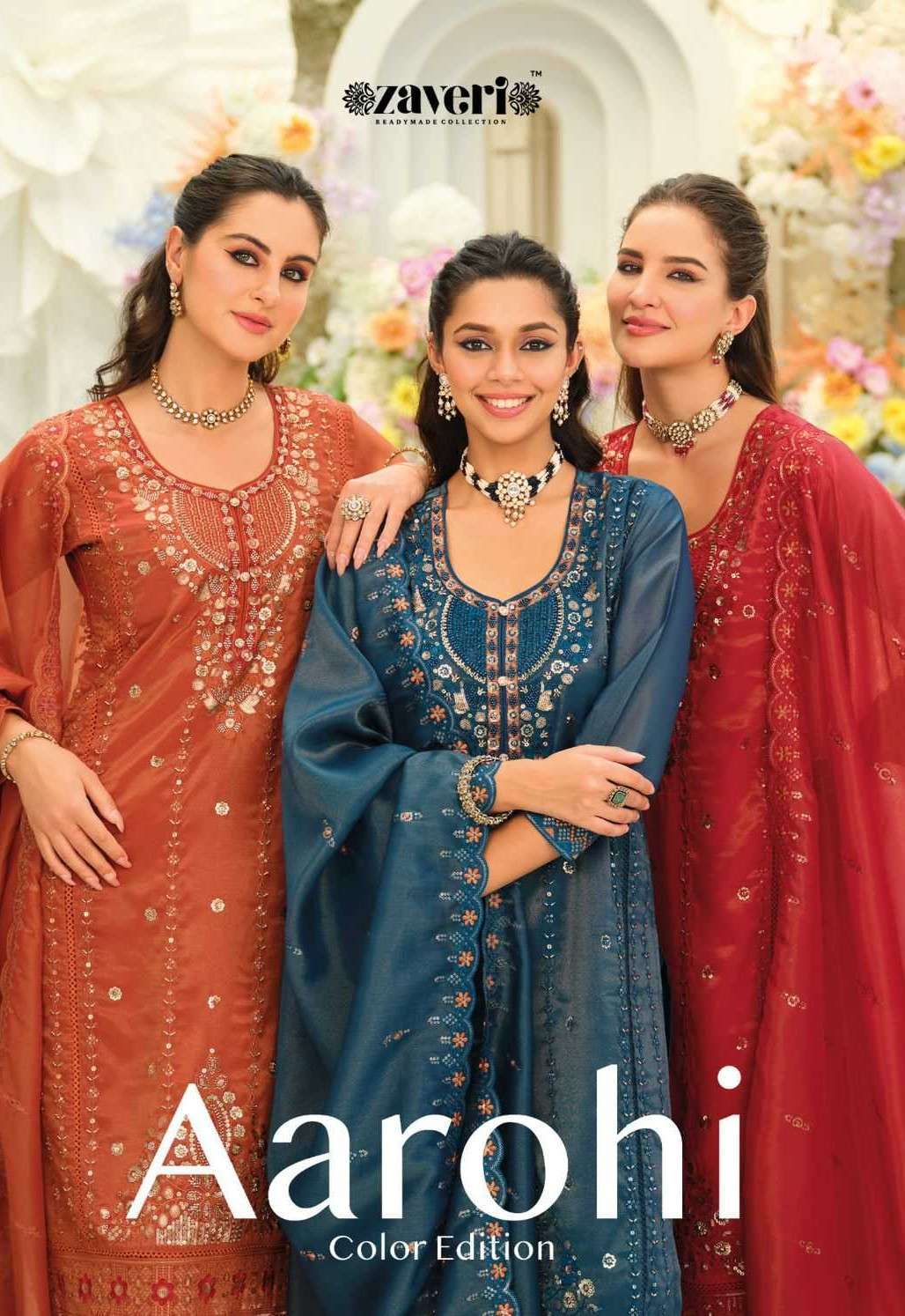 EBA LIFESTYLE AAROHI SIMMER FANCY BEADS WORK READYMADE SUIT WHOLESALER 