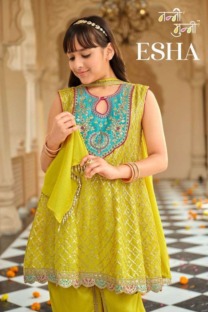 EBA LIFESTYLE ESHA CHINON EMBROIDERED KIDS SUIT WHOLESALER 