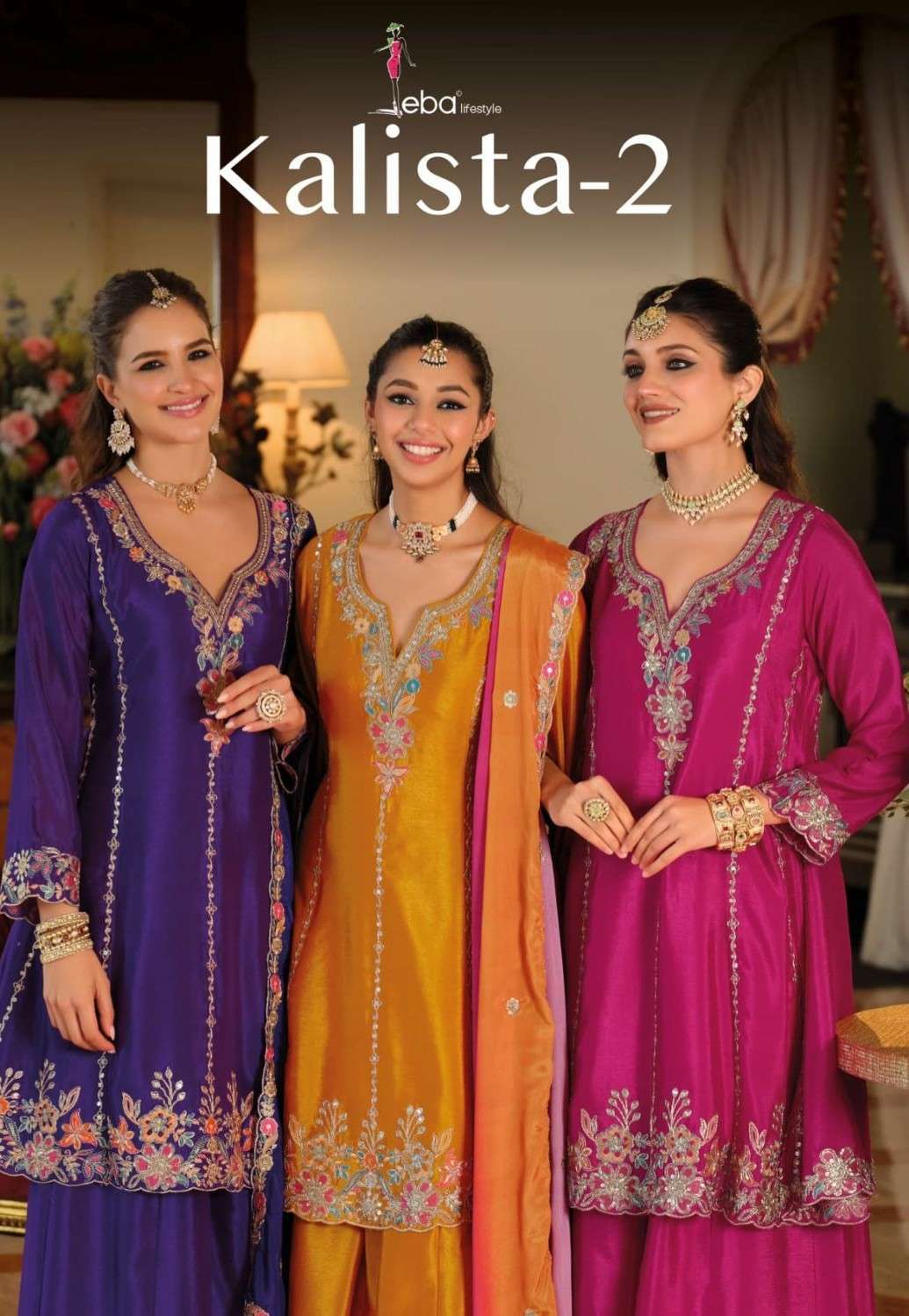 EBA LIFESTYLE KALISTA VOL 2 DESIGNER WORK EMBRODERED SUIT WHOLESALER 
