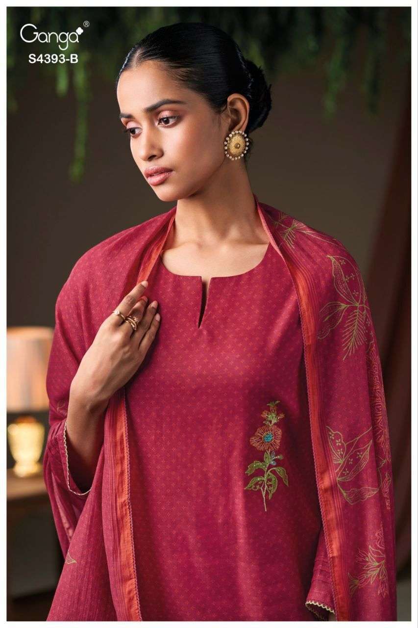 GANGA FASHION ILEIRA 4393 PURE MAL PRINTED SUIT WHOLESALER BEST RATE 