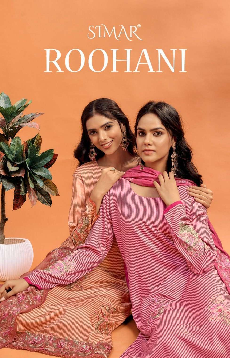 GLOSSY SIMAR ROOHANI PURE LAWN COTTON SALWER KAMEEZ 