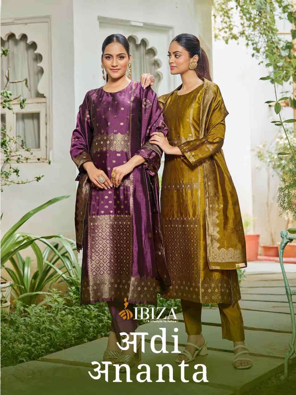 IBIZA LIFESTYLE AADI ANANTA BANGLORY SILK JACQUARD PARTYWEAR SUIT WHOLESALER 