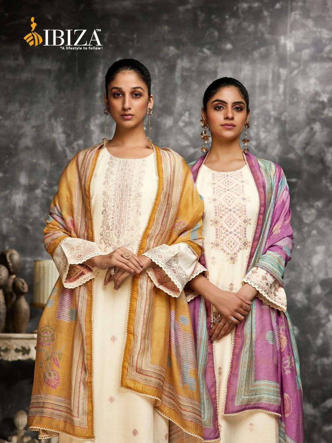 IBIZA LIFESTYLE BOSCO VOL 9 LAWN COTTON JACQUARD SUIT WHOLESALER BEST RATE 