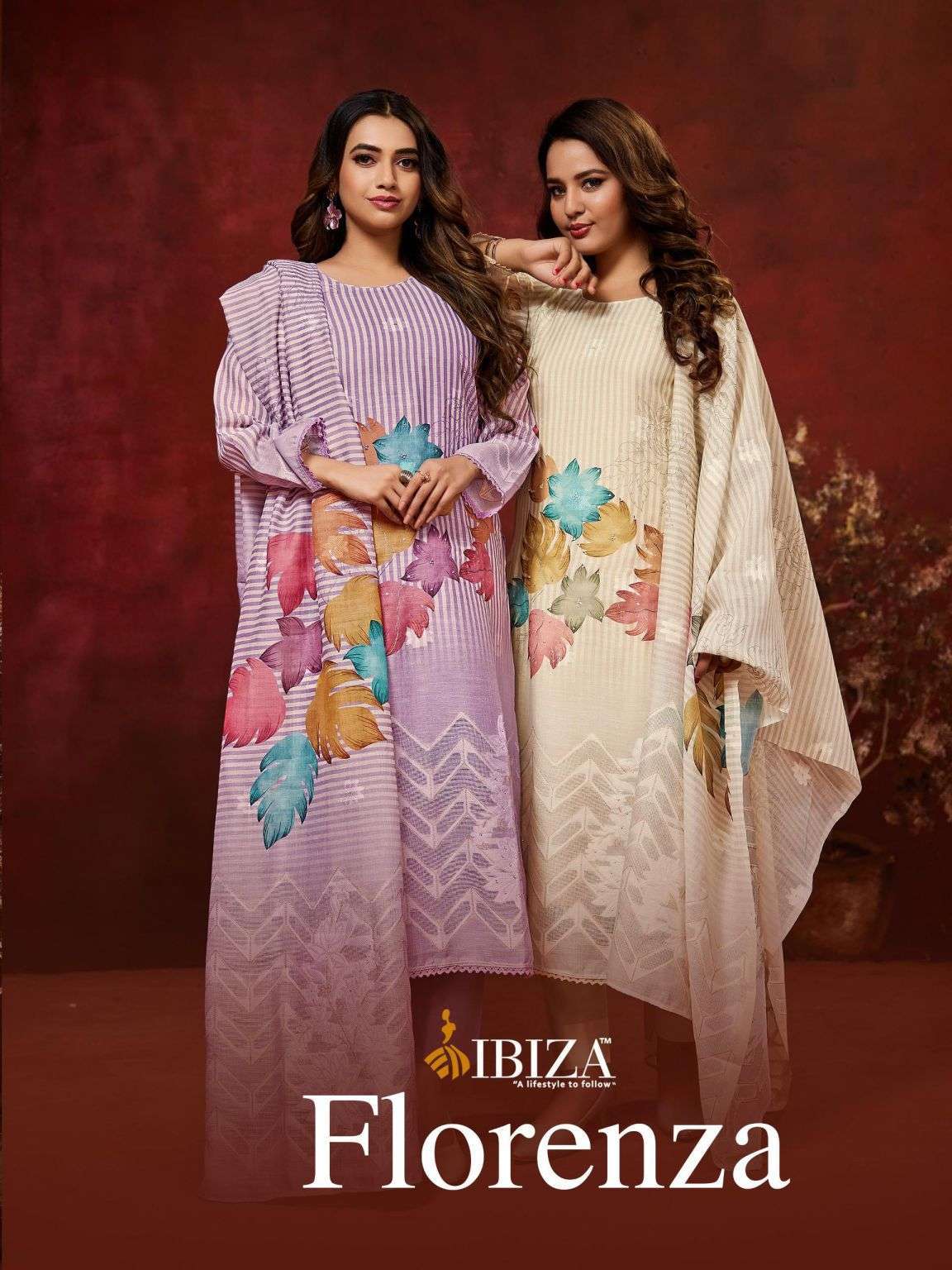 IBIZA LIFESTYLE FLORENZA PURE LINEN JACQUARD SUIT WHOLESALER BEST RATE 