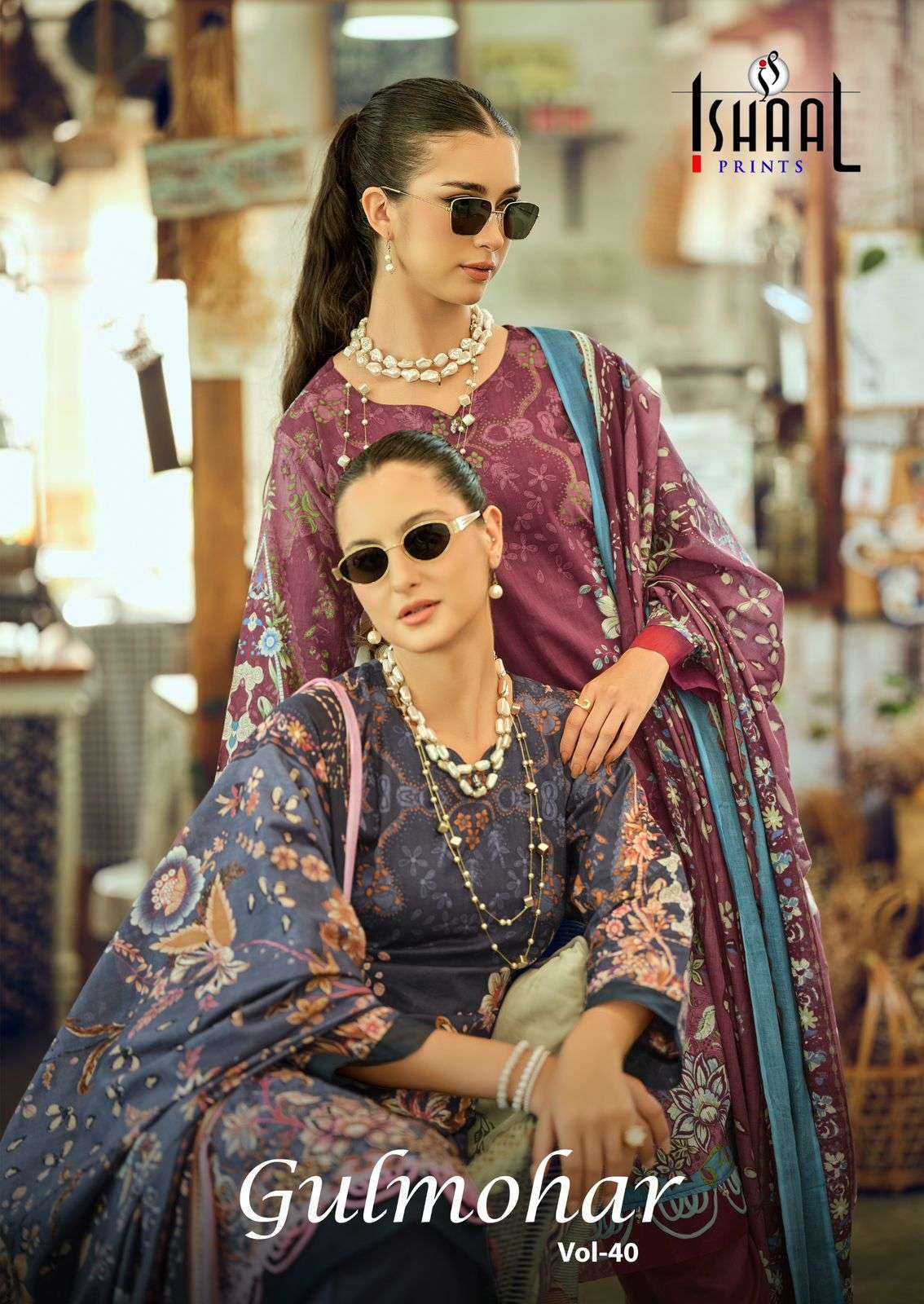 ISHAAL GULMOHAR VOL 40 PURE COTTON PRINTED SALWER KAMEEZ SUIT WHOLESALWER 