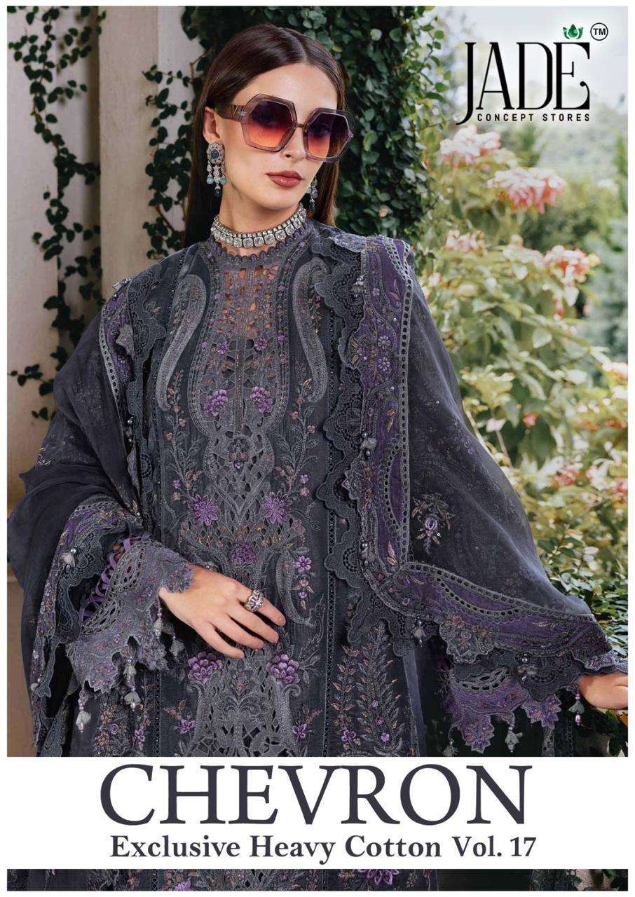 JADE CHEVRON VOL 17 COTTON DESIGNER PRINTED SALWER KAMEEZ SUIT WHOLESALER 