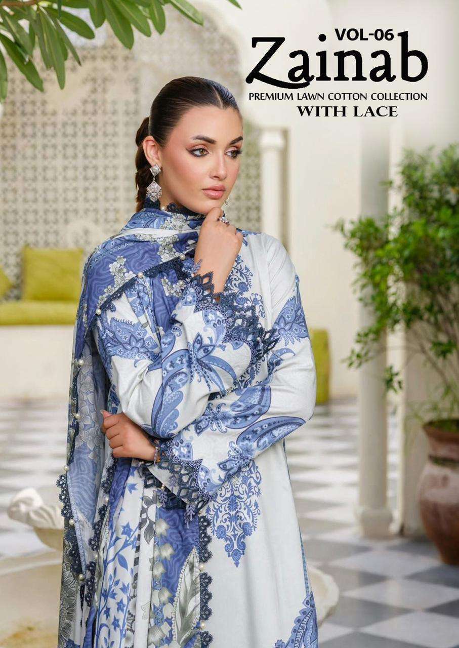 JADE ZAINAB VOL 6 COTTON KARACHI SUIT WHOLESALER 