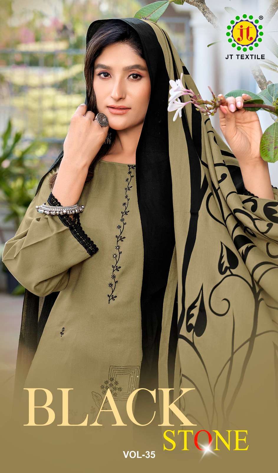 JT TEXTILE BLACK STONE VOL 35 FANCY RAYON SUIT CATALOGUE 2026