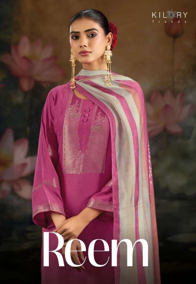 KILORY TRENDZ REEM MUSLIN JACQUARD SUIT WHOLESALER BEST RATE DEALER 