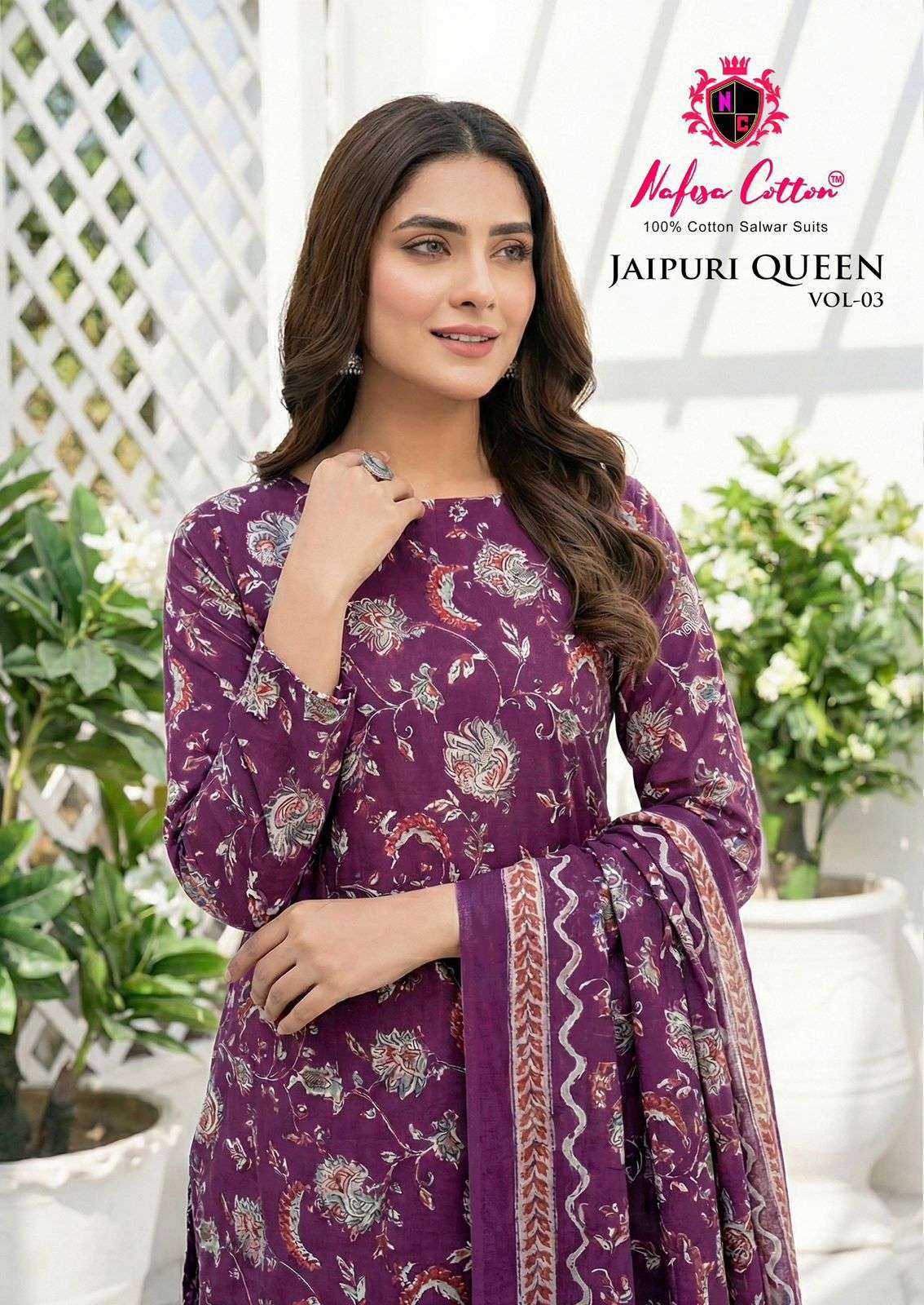NAFISA COTTON JAIPURI QUEEN VOL 3 SOFT COTTON SALWER KAMEEZ SUIT WHOLESALER 