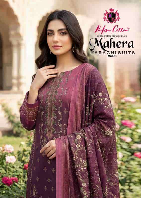 NAFISA COTTON MAHERA VOL 13 KARACHI SUIT WHOLESALER 
