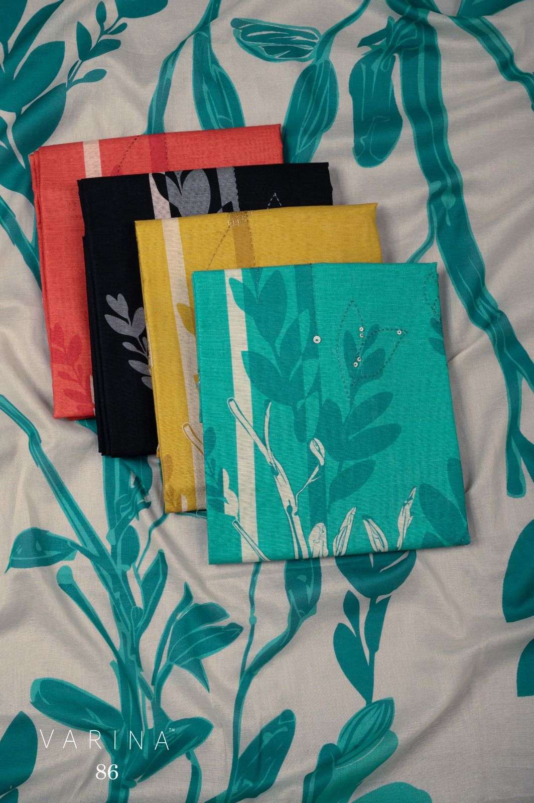 OMTEX 86 COTTON PRINT HANDWORK SALWER KAMEEZ SUIT WHOLESALER BEST RATE 