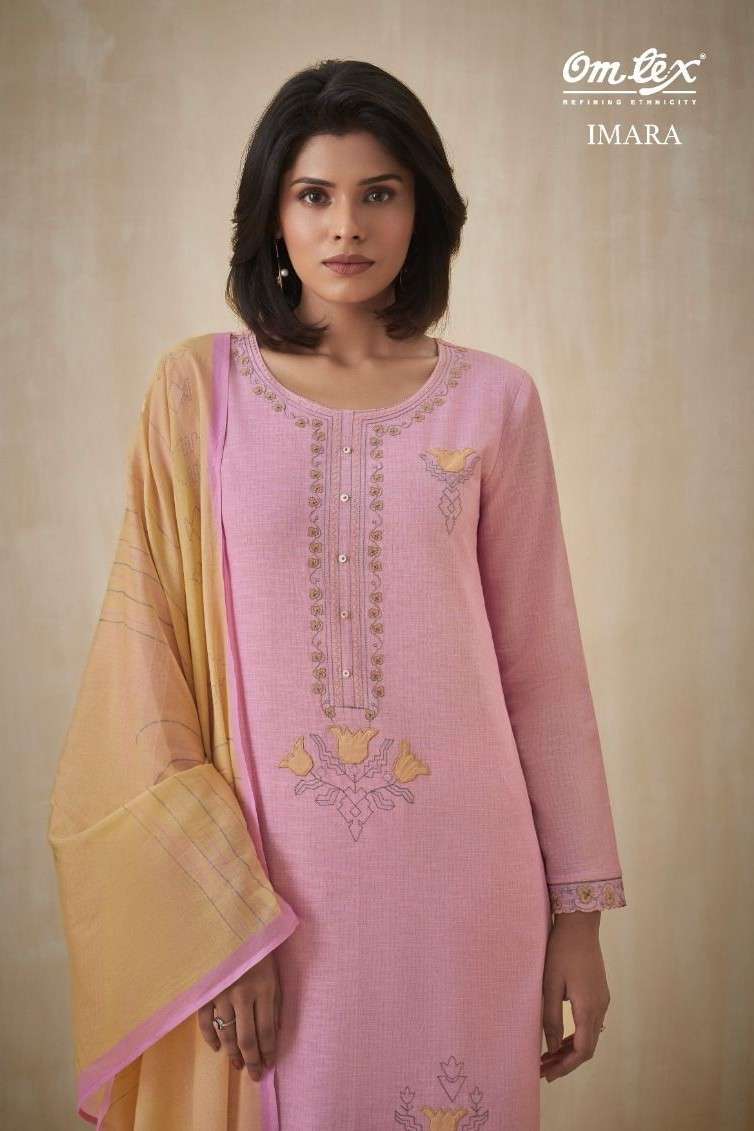 OMTEX IMARA FANCY EMBROIDERY COTTON EMBROIDERY SUIT EXPORTER 