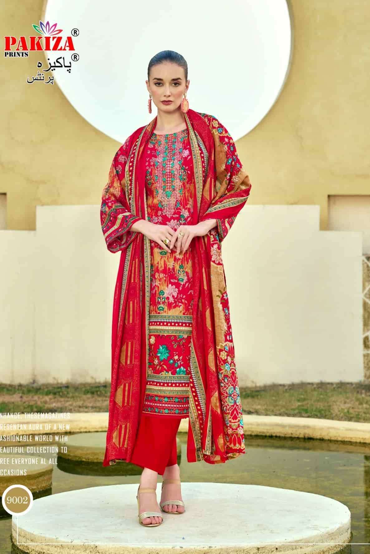 PAKIZA PRINTS FARMAISH VOL 9 JAM SATIN KASHMIR SUIT WHOLESALER BEST RATE 