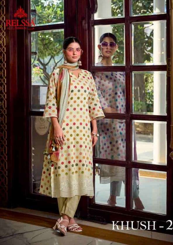 RELSSA FABRIC KHUSH VOL 2 FANCY EMBRODERY SALWER KAMEEZ SUIT WHOLESALER 