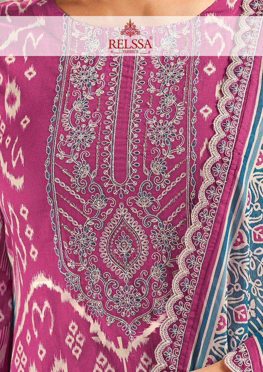 RELSSA IKKAT 101 TO 104 COLOURS SATIN SALWER KAMEEZ SUIT WHOLESALER 