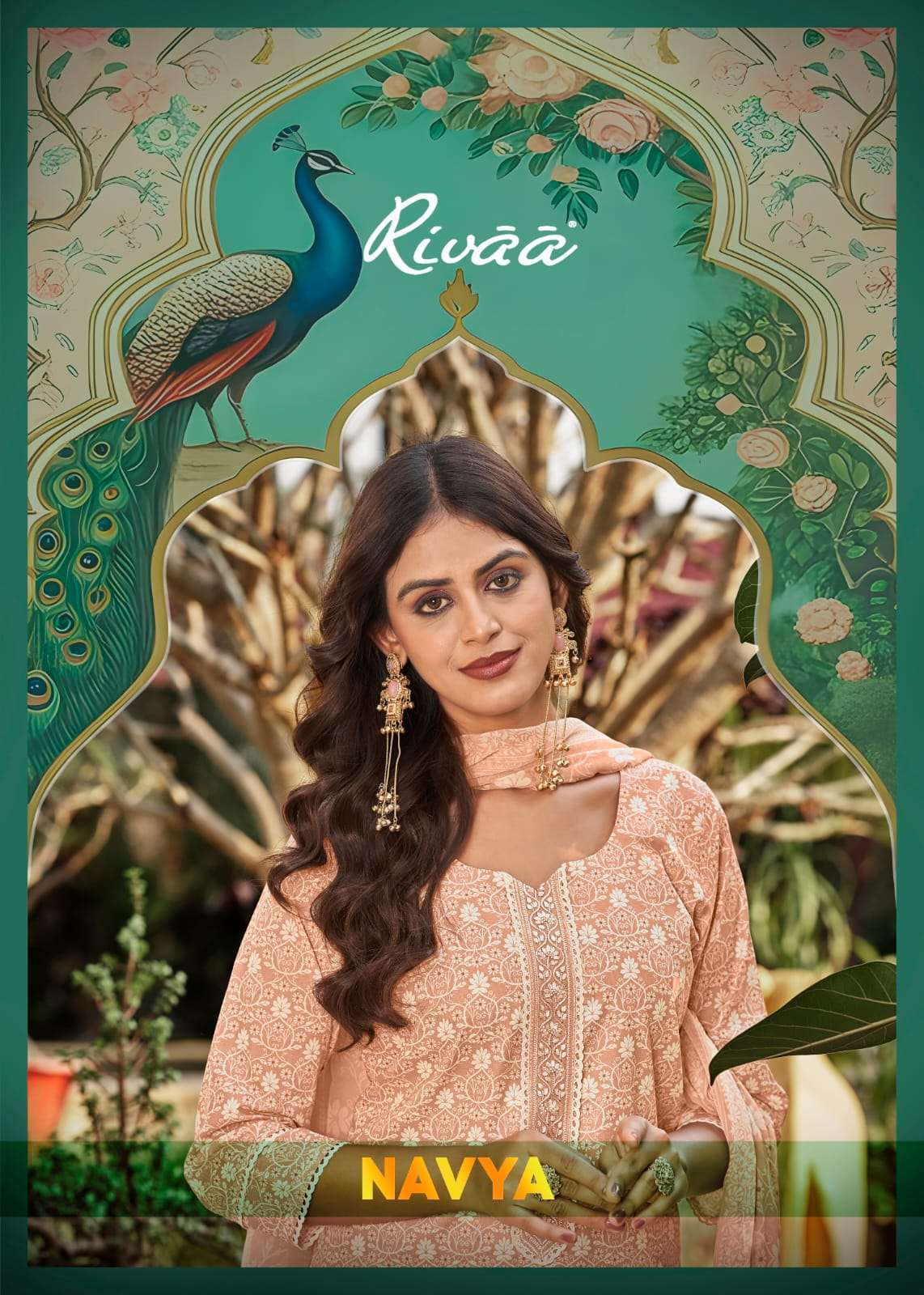 RIVAA NAVYA LAWN COTTON EMBRODERY WORK LADIES SUIT WHOLESALER 