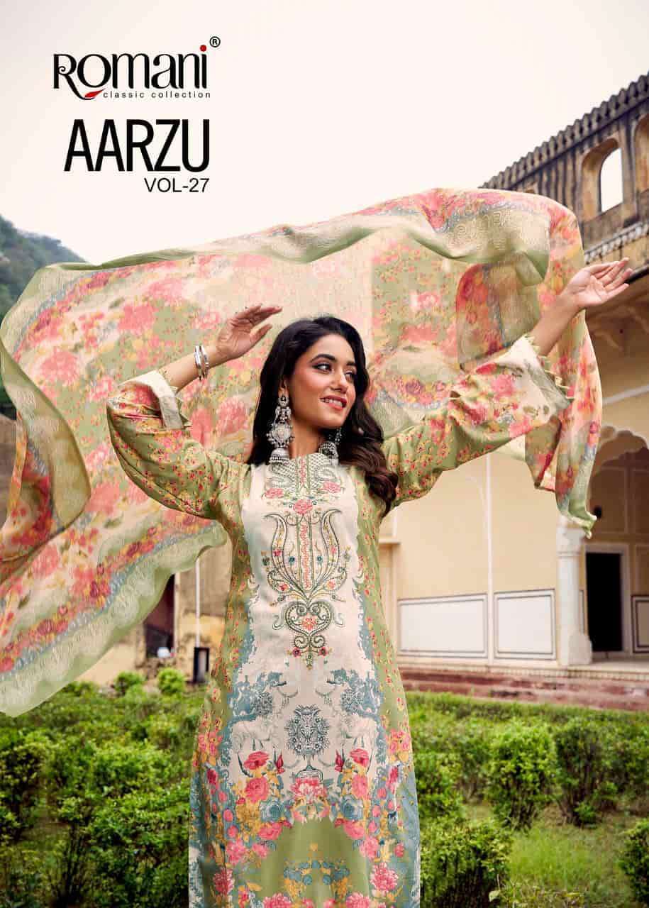 ROMANI AARZU VOL 27 COTTON PRINTED LADIES SUIT WHOLESALER 2026