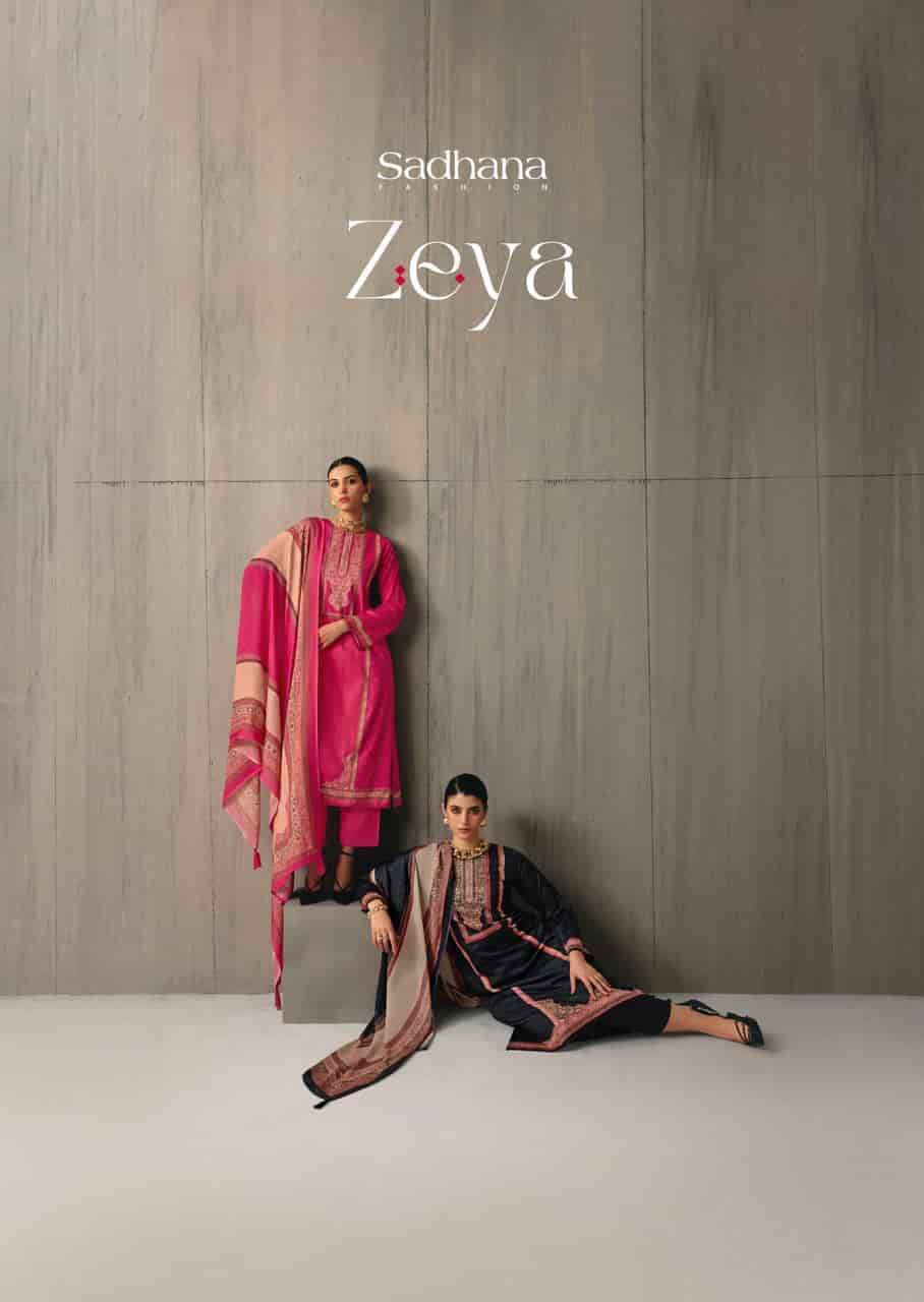 SADHANA FASHION ZEYA JAM COTTON EMBROIDERY SUIT WHOLESALER 