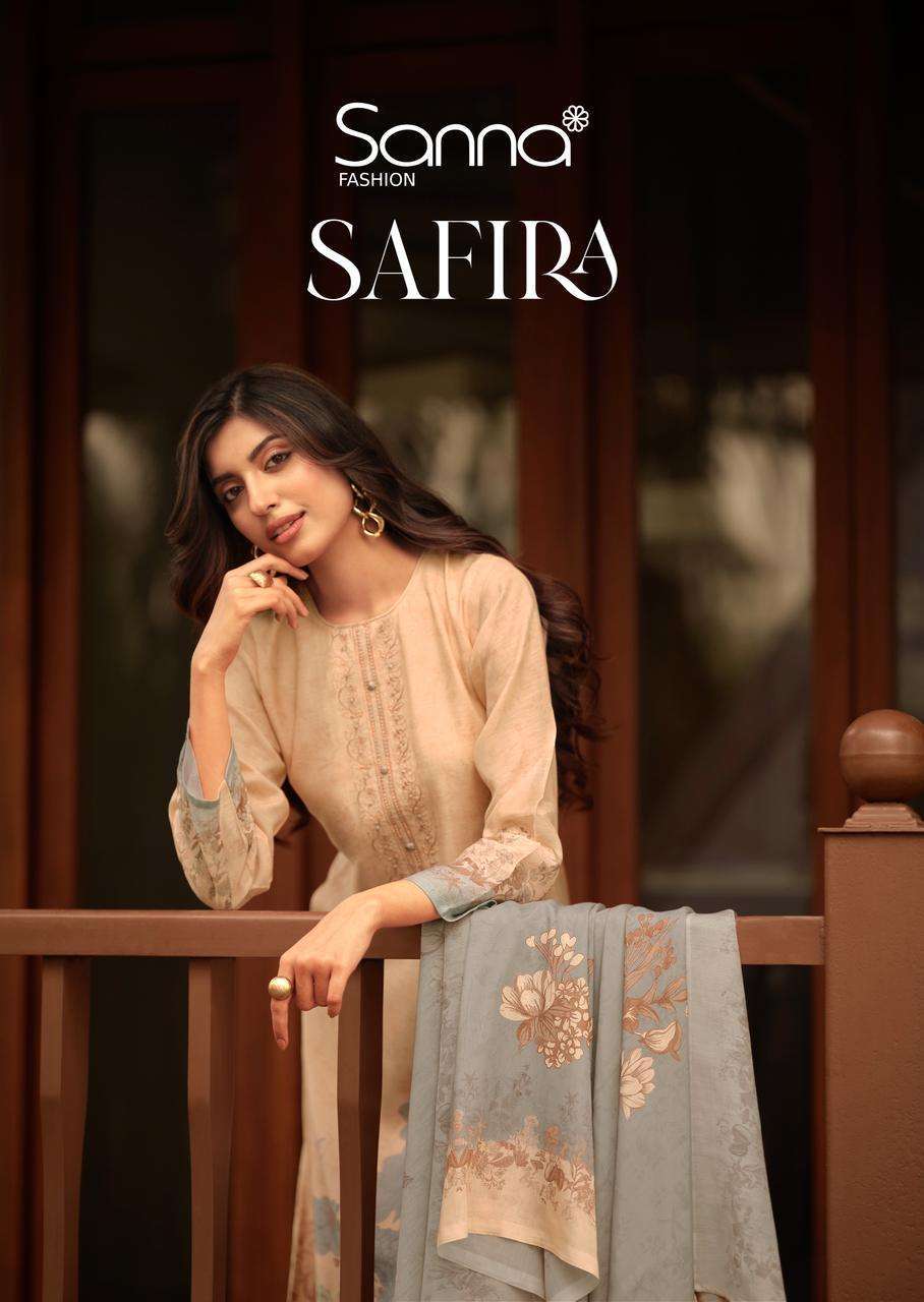 SANNA FASHION SAFIRA LINEN PRINT HEAVY FANCY SUIT WHOLESALER BEST RATE