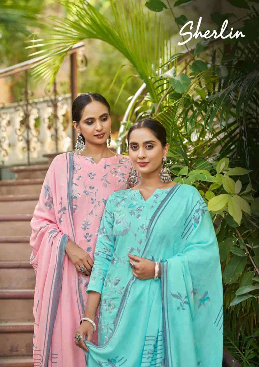 SARGAM PRINTS SHERLIN FANCY EMBROIDERD JAM PRINTED SALWER KAMEEZ 