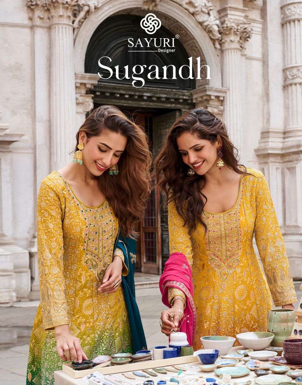 SAYURI DESIGNER SUGANDH 10282 TO 10283 JACQUARD SILK FANCY READYMADE SUIT WHOLESALER 2026