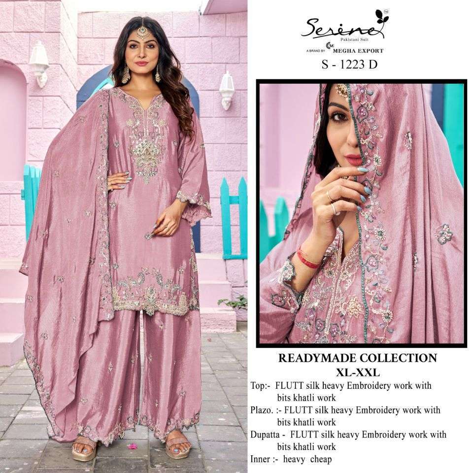 SERINE S 1223 SILK HEAVY EMBROIDERY READYMADE SUIT WHOLESALER 2026