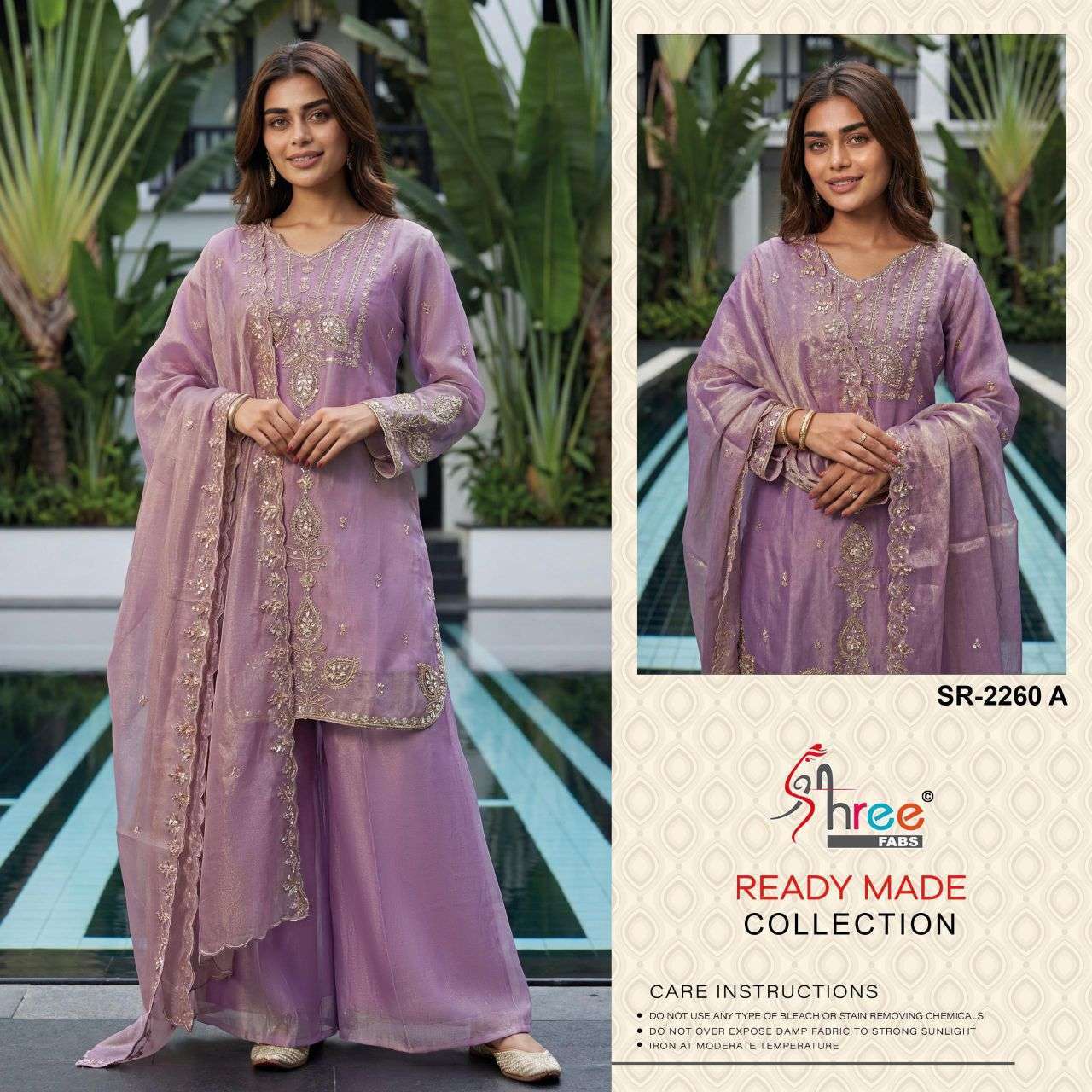 SHREE FAB 2260 CHIFFON WITH BEADS WORK PAKISTANI READYMADE SUIT EXPORTER 