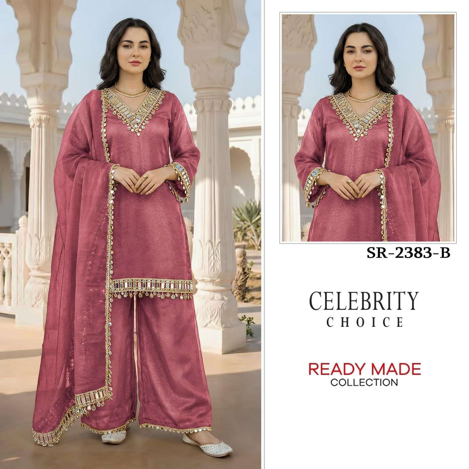 SHREE FAB 2383 MOSS CHIFFON READYMADE PAKISTANI SUIT WHOLESALER 